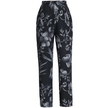 2021 Femei Vara Pantaloni Harem Vintage Imprimate Talie Înaltă Glezna-Lungime Pantaloni Casual, Talie Elastic Pantaloni Largi Pentru Femei