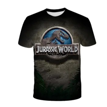 2021 Lumea Jurassic Căzut Regatul Rece Cap de Dinozaur 3D de Imprimare T tricoul Băieți și fete Hiphop Tee Tricou Baiat Haine de culoare Drop