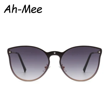 2021 Noi Cay Ochi Lady Supradimensionat fără ramă Cateye ochelari de Soare Femei Bărbați Cadru din Aliaj de Ochelari de Lux Gradient de Ochelari de Soare Femei UV400