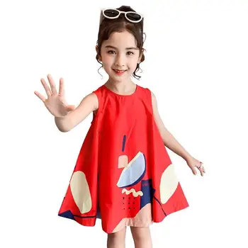2021 Noi de Vara Fete Dress 12 Îmbrăcăminte pentru Copii 11 Minunat 10 Copii 9 Student de Moda Desene animate Rochii de 8 Ani, 7 Copii