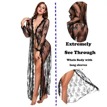 2021 Noi de Vânzare Fierbinte Lenjerie intima pentru Femei Sexy Rochie de Dantelă Lung Rochie Pură Vedea Prin Kimono-Halat Sexy Sutien Și Lenjerie Jartiera