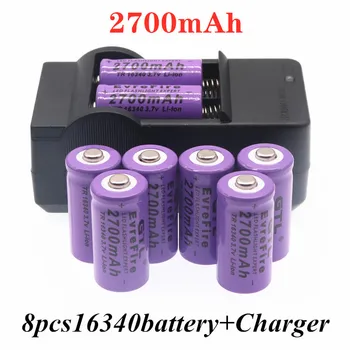 2021 Nou original 16340 Baterie CR123A 16340 Baterie de 2700mAh 3.7 V Li-ion Baterie Reîncărcabilă+16340 Încărcător