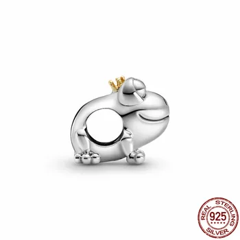 2021 Nou Real Argint 925 Două-ton Frog Prince Farmecul Original se Potrivesc 3mm Bratara&Brățară Pentru Femei de Ziua Moda Bijuterii