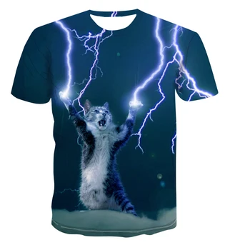 2021 Noua moda cool T-shirt pentru bărbați și femei, o pisică de imprimare 3D T-shirt, de vară cu mânecă scurtă T-shirt, bărbați T-shirt XXS-6XL o