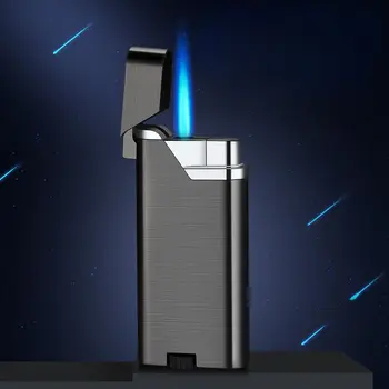 2021 NOUL Mini Lanterna cu Jet Bricheta Windproof Butan Gaz Brichete Flacără Albastră Țigară, Trabuc Lumânare, foc de Artificii Bricheta cadouri pentru Bărbați