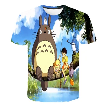 2021Totoro 3d T-shirt pentru Bărbați/femei de Vara Pokemon Fete Haine Ghibli Camisetas Miyazaki Hayao de Desene animate Drăguț Anime tricouri Topuri