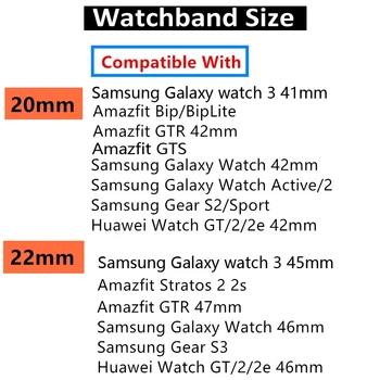 20mm/22mm Huawei wtach GT 2/2e/pro curea Pentru Samsung S3/S2/Sport bratara de Silicon Galaxy watch 3/46mm/42mm/Active 2 trupa