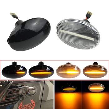 2x Pentru MINI Cooper R56 R57 R58 R59 2007-2013 Curge LED-uri Dinamice de poziție Laterale Lumina Curge Partea Repetoare de Semnalizare Lampa
