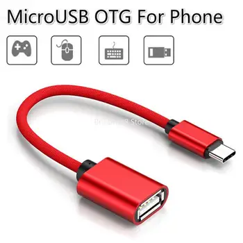 3 culori 18cm OTG Micro USB Cablu TypeC Cablu OTG de adaptador OTG movil juego Mouse Tastatură conector pentru Samsung Xiaomi