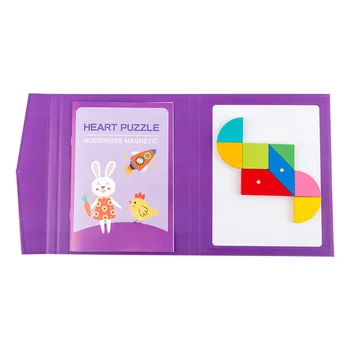 3d din Lemn Multifunctional Tangram Puzzle Magnetic Montessori Jucărie pentru Copii Jocuri Interactive Jucarii Educative Pentru Copii-Părinți