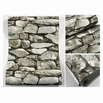 3D Impermeabil de Epocă de Piatră Efect Rola Tapet Rustic, Imitatie de Piatra Textura de Vinil PVC Hârtie de Perete Decor Acasă pentru pereti