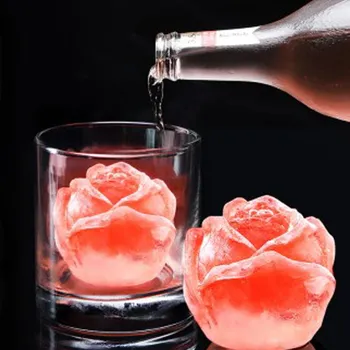3D Mare de Flori de Trandafir Alimente Grad Silicon Matrite de Gheață Whisky Hochei Model de Ciocolata cu Jeleu de Lumanare Rășină Clay Bar de Gheață Mucegai