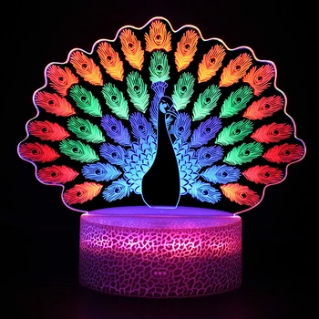 3D Vision Lumini de Noapte cu LED-uri RGB Culoare Schimbare Comutator Tactil Cadou Creativ Masă Lampă de Birou Acasă Decorare Dormitor