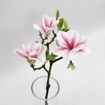 3Heads Deschide Magnolia ramură de flori artificiale flori pentru nunta alb decor de masă cameră decor flores artificiales