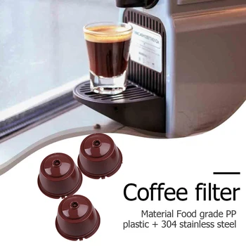 3pcs Reîncărcabile Capsula de Cafea Filtre Cupe Coffeeware Reutilizabile K-Cana pentru Filtru de Cafea Accesorii pentru Nespresso, Dolce Gusto