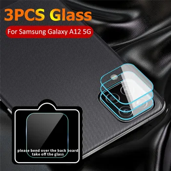 3PCS Sticla Pentru Samsung Galaxy A12 A41 A42 A52 A71 A51 Lentilă aparat de Fotografiat Protector Capac de Sticla Pentru Samsung A21 A21S A12 5G Spate de Sticlă