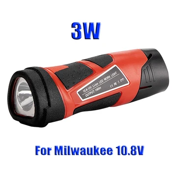 3W Portabile de Lumină LED-uri se potrivesc Pentru Milwaukee 10.8 V-12V Li-ion baterie M12 Lămpi Lanterna de înaltă calitate, transport gratuit