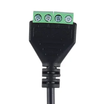 4-Poli pentru Căști de 3,5 mm Plug de sex Masculin la AV 4 Pin Șurub Solderless Scut Terminal cu Șurub Cablu Adaptor Cablu de Extensie