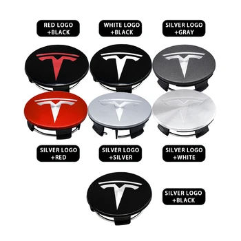 4buc 56mm Roata de la Mașină, Centru de Capac de Acoperire Pentru Tesla MODEL 3 S X Aliaj Roata Emblema Logo-ul Insigna ABS Capac de Piese Auto, Accesorii