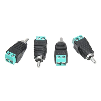 4BUC Conectori RCA Male Plug AV Terminal cu Șurub Video AV Adaptor Conector Video Cap Conectori & Terminale