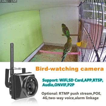4K 8MP IP66 Audio CAMHI TF Card POE IP Mini Camera WIFI 1080P 3MP, 5MP H. 264, H. 265 în aer liber Viziune de Noapte Kamera Webcam Securitate