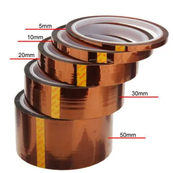 5/10/20/30/50mm100ft Kapton Tape 33m Aur Adeziv Rezistent la Căldură de Înaltă Temperatură Poliimidă Kapton Tape Bandă Pentru Industria de 0..0