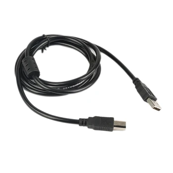5/10 BUC 1.5 m Cablu de Imprimantă Cablul Negru USB 2.0, UN Bărbat în Jos Unghiul USB B Male Conector Cablu de Extensie de Tip a Male B Male