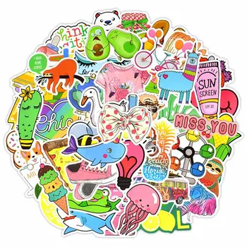 50 Buc Rainbow Anime Autocolant Drăguț VSCO Fata DIY Graffiti Autocolante Pentru Sticla de Apa Laptop Depozitare Tableta Skateboard Chitara Telefon