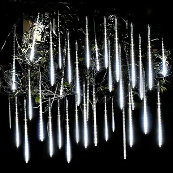 50CM 8 Tub de Meteoriți Ploaie Șir LED Lumina Impermeabil în aer liber, Grădină Petrecere de Crăciun cu Zăpadă care se Încadrează Sloi de gheață Cascadă de Lumină