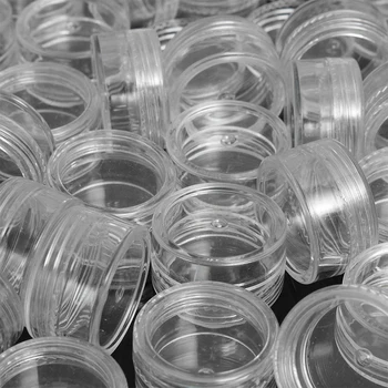 50Pc Monstru Clar Zalfpotje Mini Cosmetische Flessen Containere Transparante Oală Voor Arte Unghii Kleine Duidelijk Kan tin Voor