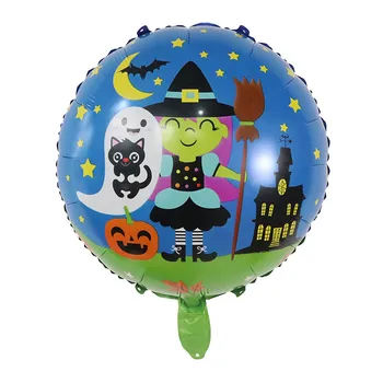 50pcs 18inch Halloween Craniu de Pisică Neagră Bat Fantoma Dovleac Baloane Folie Happy Halloween Decoratiuni Partid Aer Globos Jucarii Copii