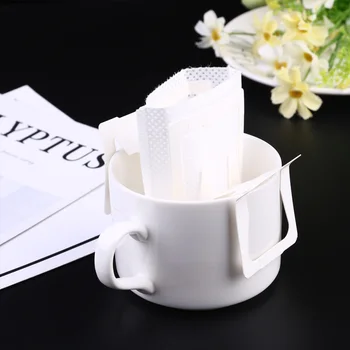 50Pcs Picurare Filtru de Cafea se Toarna peste Cafea Sac Agățat de Ureche Portable Home Office Filtru de Cafea Hârtie rezistentă la căldură Filtru (Alb)