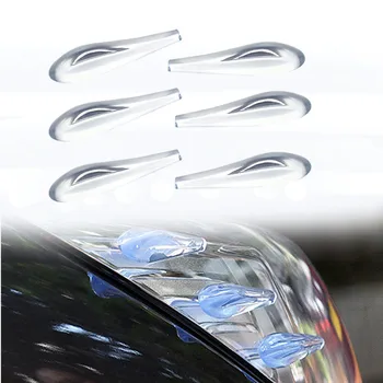 6 buc/Set 2colors Mașină Coada de Lumină a Salva pe Benzina Reduce Zgomotul produs de Vant Anti Coliziune Auto stopul Decalcomanii Parte în aer liber