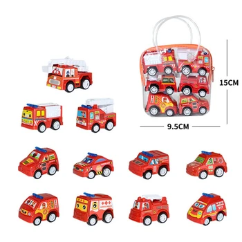 6pcs Model de Masina Jucărie Trage Înapoi Jucarii Auto Vehicul Mobil Foc Camion de Model de Taxi Cadou Copii