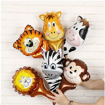 6pcs Safari Petrecere Baloane de Animale Junglă Petrecere cu Tema Tigru Leu Balon cu Aer Petrecere de Aniversare pentru Copii Copil de Dus Decoratiuni Baloane