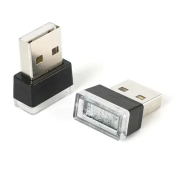 7 Culori Mini USB LED Lumina de Modelare, Lumina Mașina de Lumină Ambientală Neon Interior Auto Lumina de Interior Decorative de Lumină Mașină de Bunuri