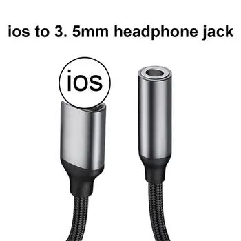 8 Pin 3.5 mm Jack AUX Cablu Pentru iPhone 11 Pro 12 de sex Masculin la Feminin Adaptor Conector pentru Căști Audio Splitter Pentru iOS 14 de mai Sus