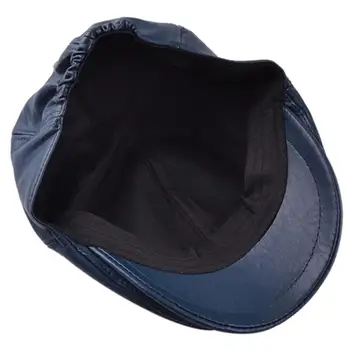 80%Vânzare Fierbinte Bărbați Faux din Piele Femei pălărie vânzător de ziare Capota Bereta Taximetrist Gatsby Plat Golf Hat