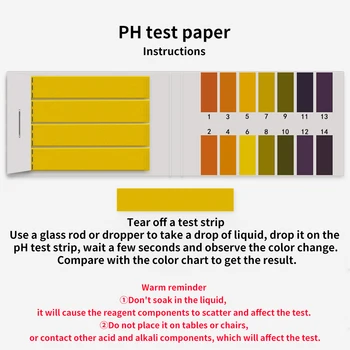 80buc/set 1-14 PH Hârtie de Turnesol Test Extins Hârtie de Apa Cosmetice Sol Aciditate Alcalinitate PH Benzi de Testare Cu Cardul de Control