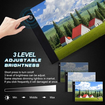 A3(40x33.5cm) Lumina LED-uri Pad pentru diamond pictura Artcraft Contur de Casetă de Lumină Copie de Bord Digitale, Tablete Pictura Desen Tableta