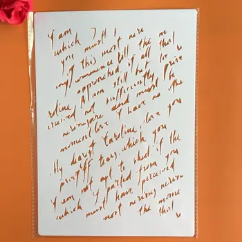 A4 29 *21cm Scrisoare text de BRICOLAJ Sabloane Pictura pe Perete Album de Colorat Relief Album Decorative de Hârtie Șablon Carte,de perete