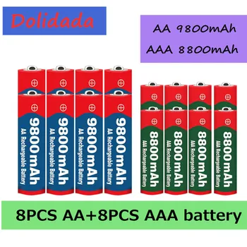 AA+baterie AAA 1.5 V AA 9800 mAh+1.5 V AAA 8800 mAh Alkaline1.5V Baterie Reîncărcabilă Pentru Ceas Jucării aparat de Fotografiat baterie