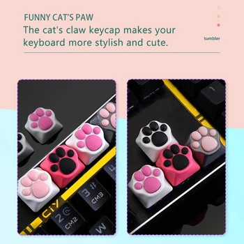 ABS Silicon Kitty Laba Artizan Labe de Pisica Pad Tastatură taste pentru Switch-uri cherry MX Personalitate Moale Simt Cat keycap