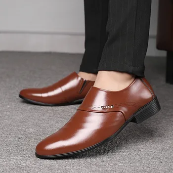 Afaceri De Lux Oxford Din Piele Pantofi Pentru Bărbați Respirabil Cauciuc Formale Pantofi Rochie De Birou De Sex Masculin Nunta Apartamente Încălțăminte Mocassin Homme