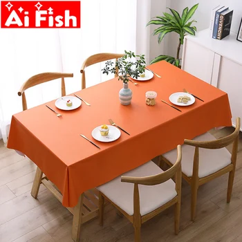 AiFish Moderne Solid din PVC rezistent la apa ulei-dovada și Opărește-dovada Bucătărie Cina de Masă Nu-și spală fata de Masa pentru Petrecerea de Banchet #5