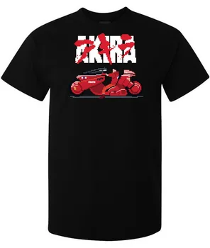 Akira Kineda Motocicleta De 8 Biți Pixel De Artă Bărbați (Femeie Disponibile) Tricou Negru Pierde Dimensiunea De Top Tee Shirt