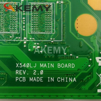 Akmey X540LJ placa de baza Pentru Asus X540LJ X540L F540L R540L Laptop placa de baza 4G RAM I5-5200U GT920M-2GB REV2.1 Test de munca