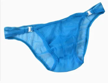 Albastru Cataramă Sexy mens low-talie de sex masculin chilotei lenjerie moale de tifon transparent respirabil boxeri ZJH262-1S