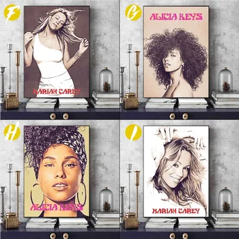Alicia Keys Imagine Home Decor Nordic Panza Pictura Arta de Perete Postere și de Imprimare