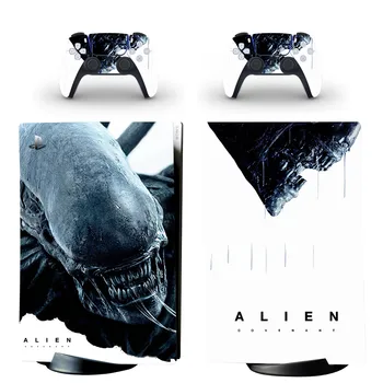 Alien PS5 Ediție Digitală Piele Autocolant Decal Acoperire pentru PlayStation 5 Console si Controllere PS5 Piele Autocolant Vinil